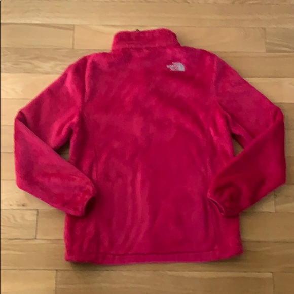 Medium Pink North Face Fuzzy ZIP Up Jacket - Picture 3 of 3